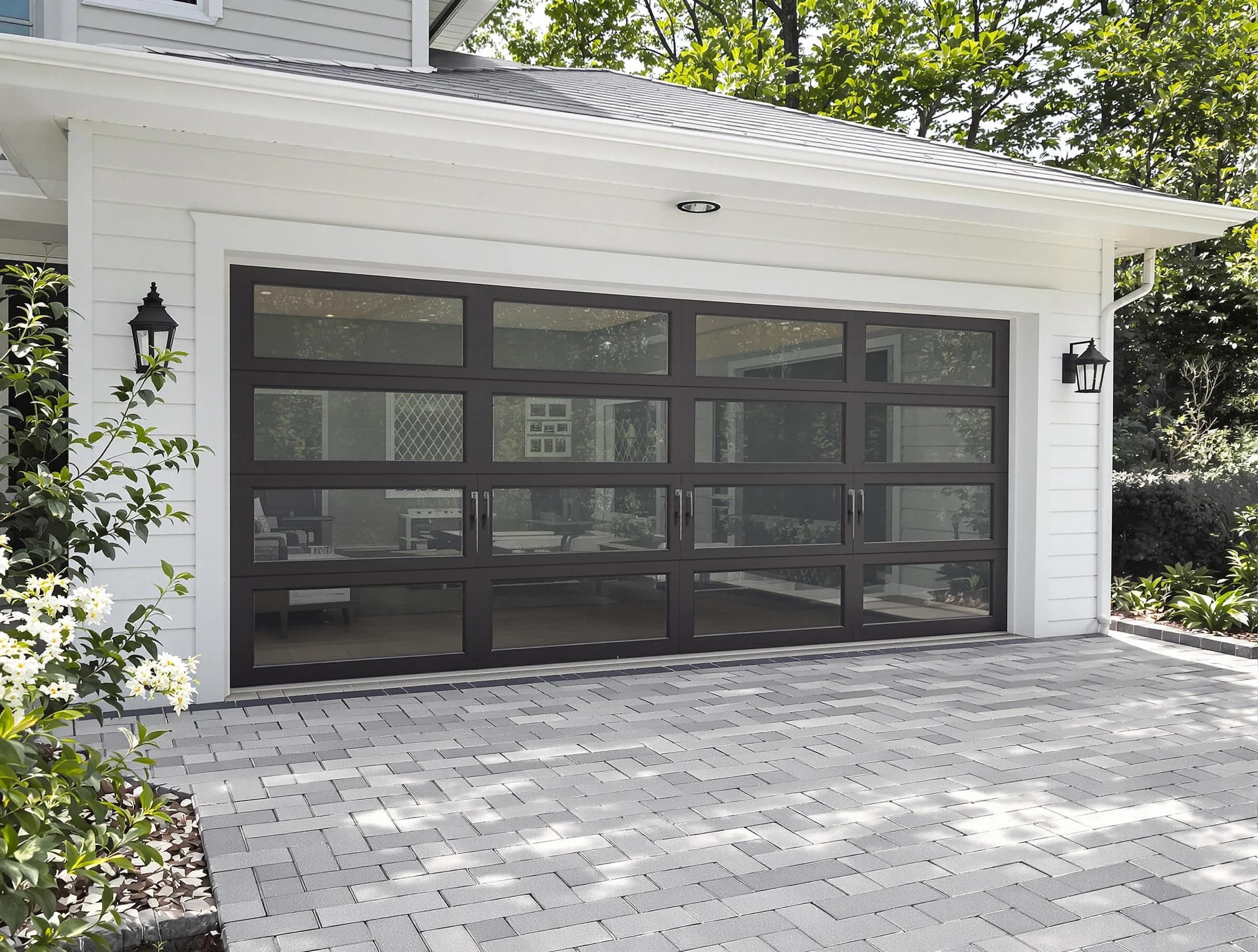 Edison Garage Door Repair design specialist presenting custom garage door options to Edison homeowner