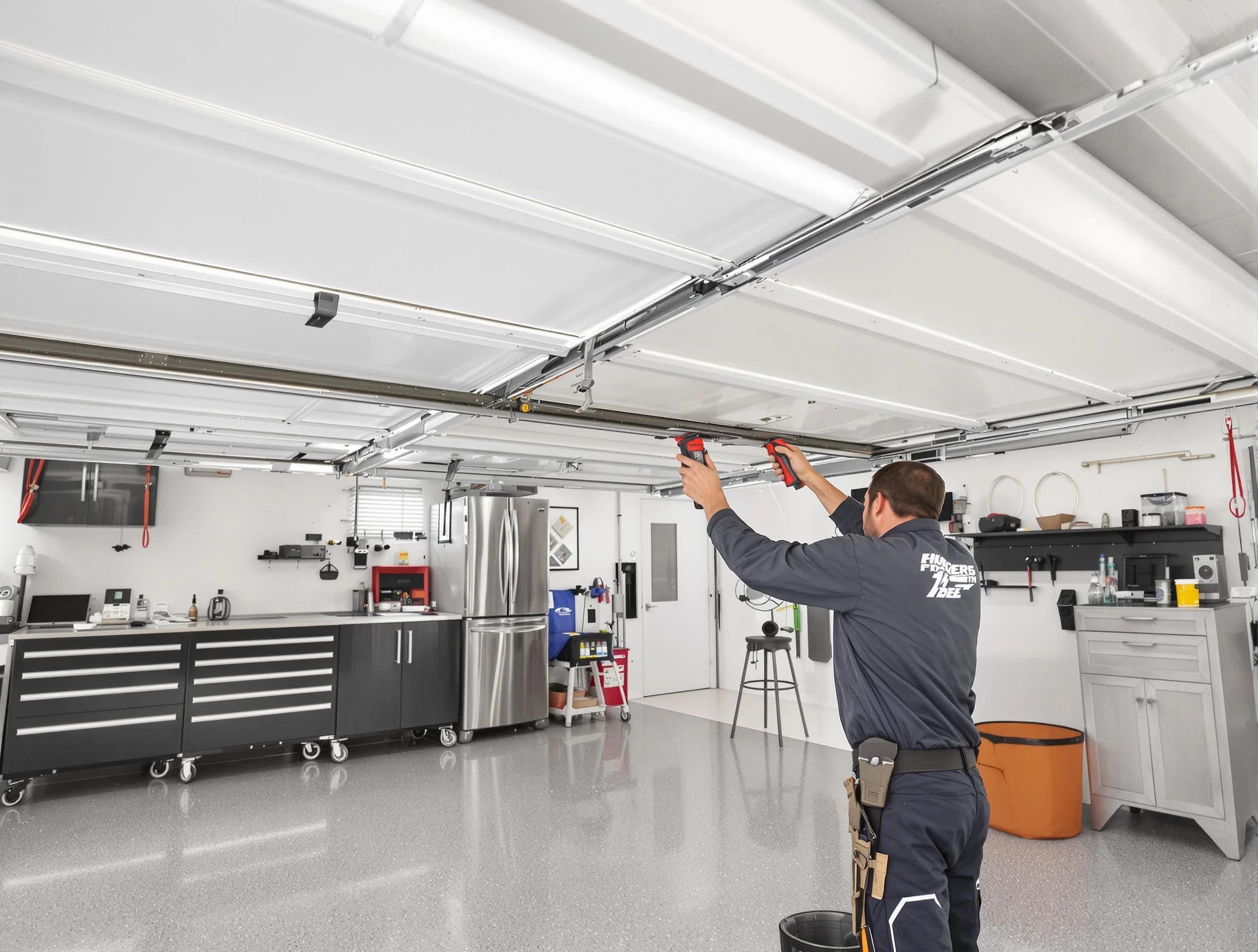 Overhead garage door repair service by Edison Garage Door Repair in Edison