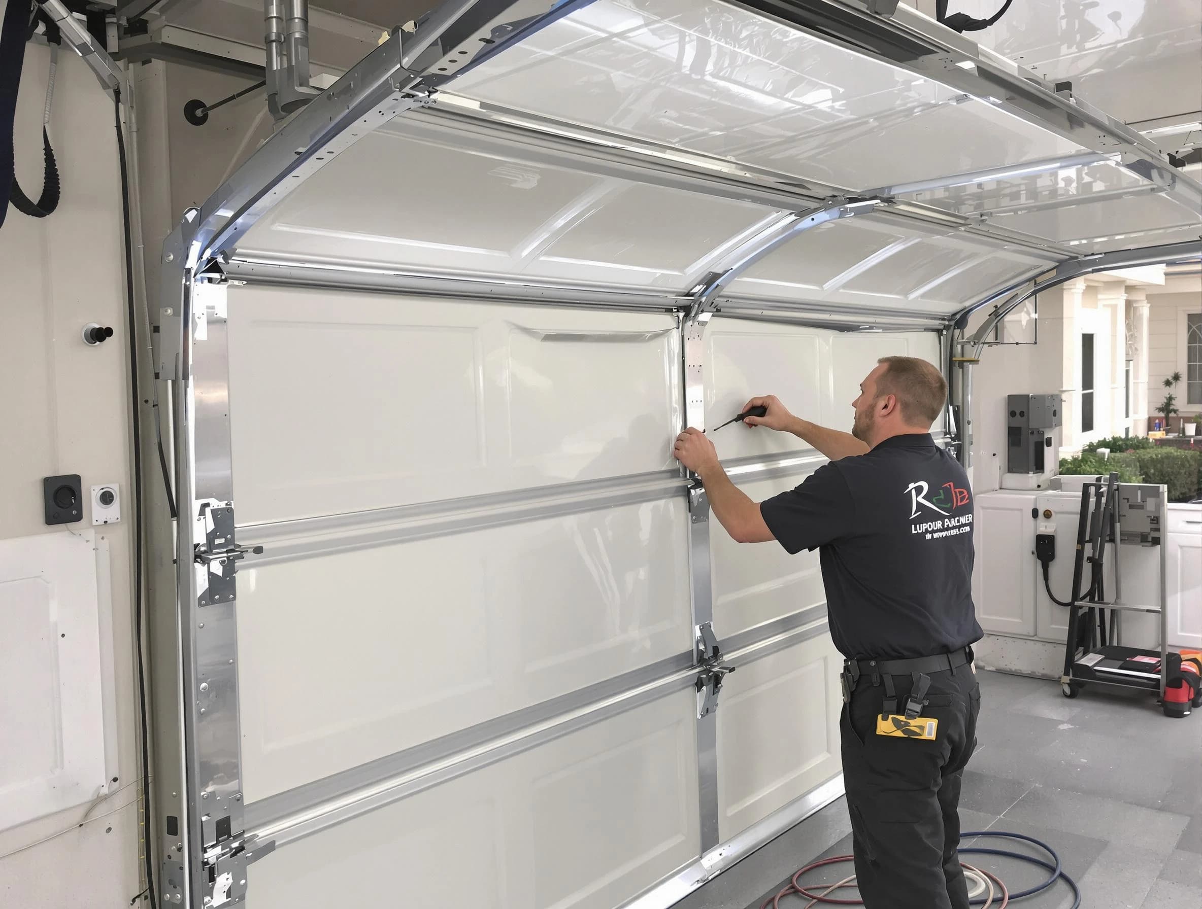 Edison Garage Door Repair professional performing panel repair in Edison