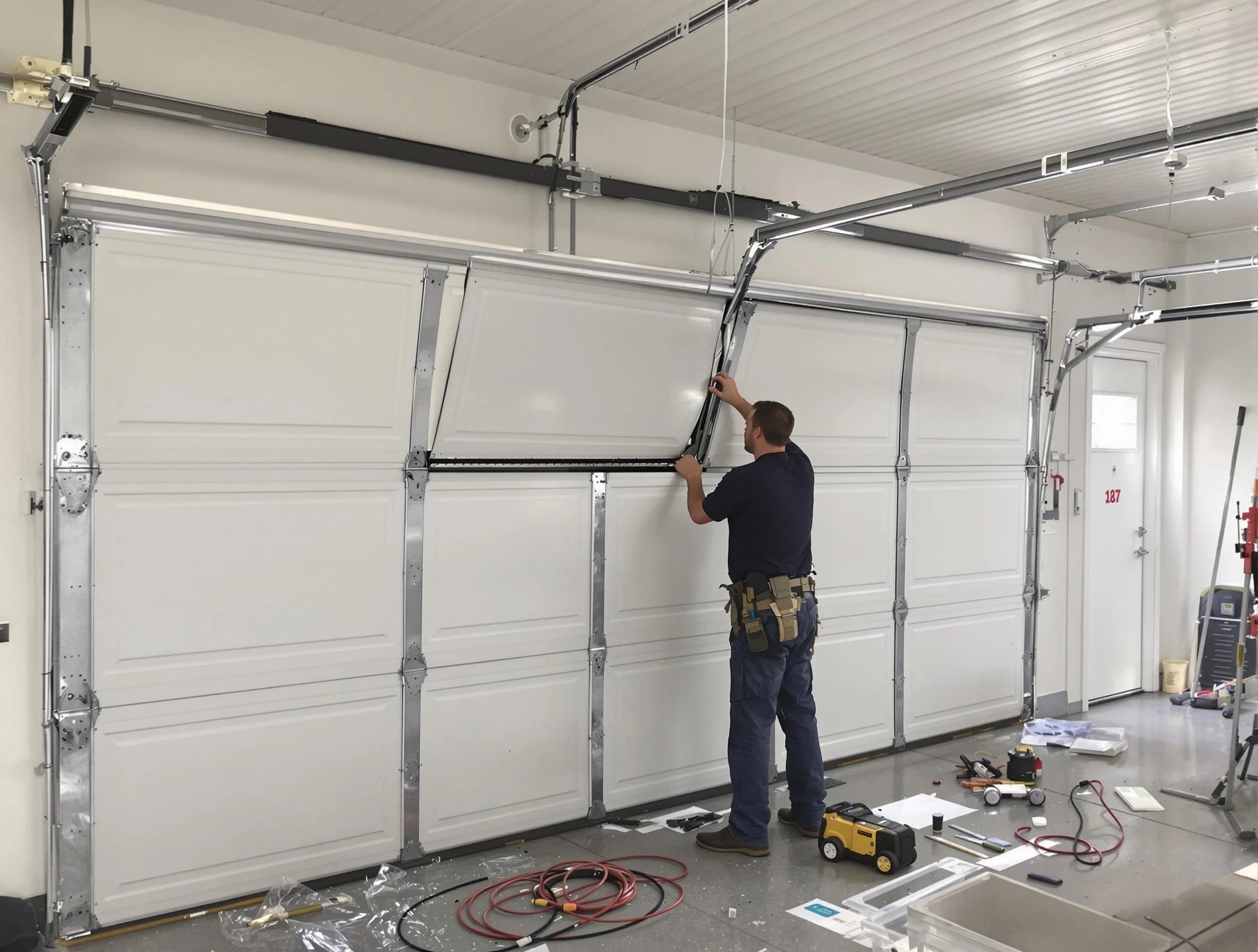 Garage Door Section Replacement in Edison